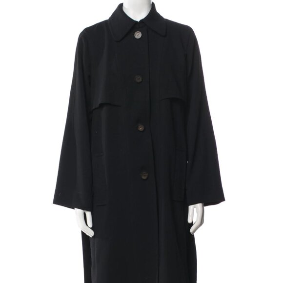 Rosetta Getty Women's Black Belted Shacket Trench Coat w/ Belt - Size 2 - Picture 1 of 16